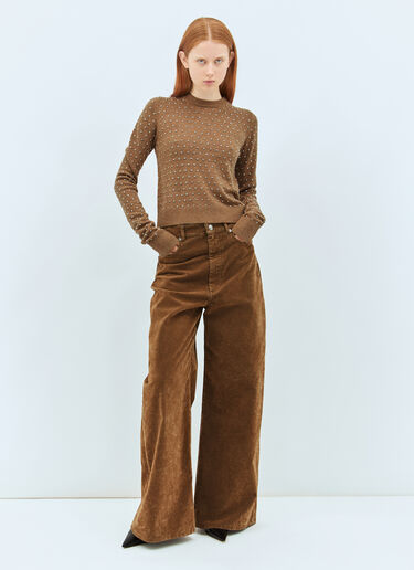 Sportmax 植绒牛仔裤 棕色 spx0258005