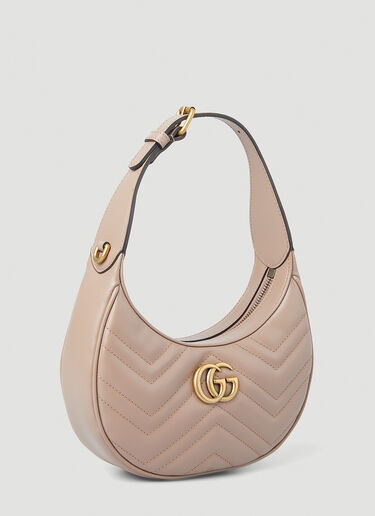 Gucci GG Marmont Half-Moon Mini Shoulder Bag Beige guc0250187