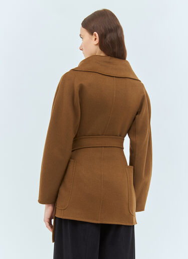 Max Mara 카멜 울 랩오버 재킷 브라운 max0258044