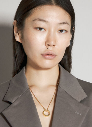 MM6 Maison Margiela 数字简约签名吊坠戒指项链 金色 mmm0255024