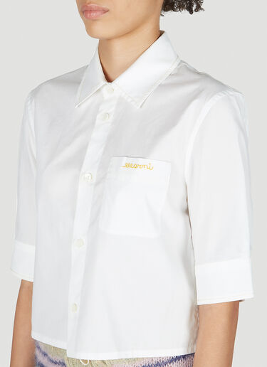 Marni 크롭 박시 셔츠 화이트 mni0251005