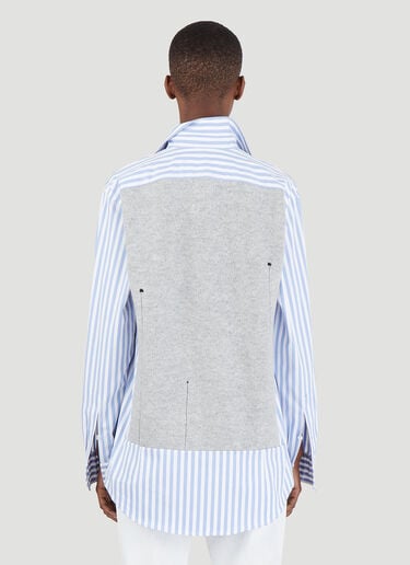 Maison Margiela Knit Vest Layered Shirt Blue mla0246006