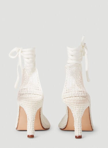Isa Boulder Crochet Heels White isa0251014