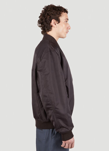 Raf Simons Logo Patch Bomber Jacket Brown raf0151013