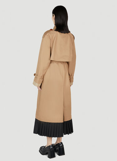 Gucci Pleated Hem Trench Coat Brown guc0251184