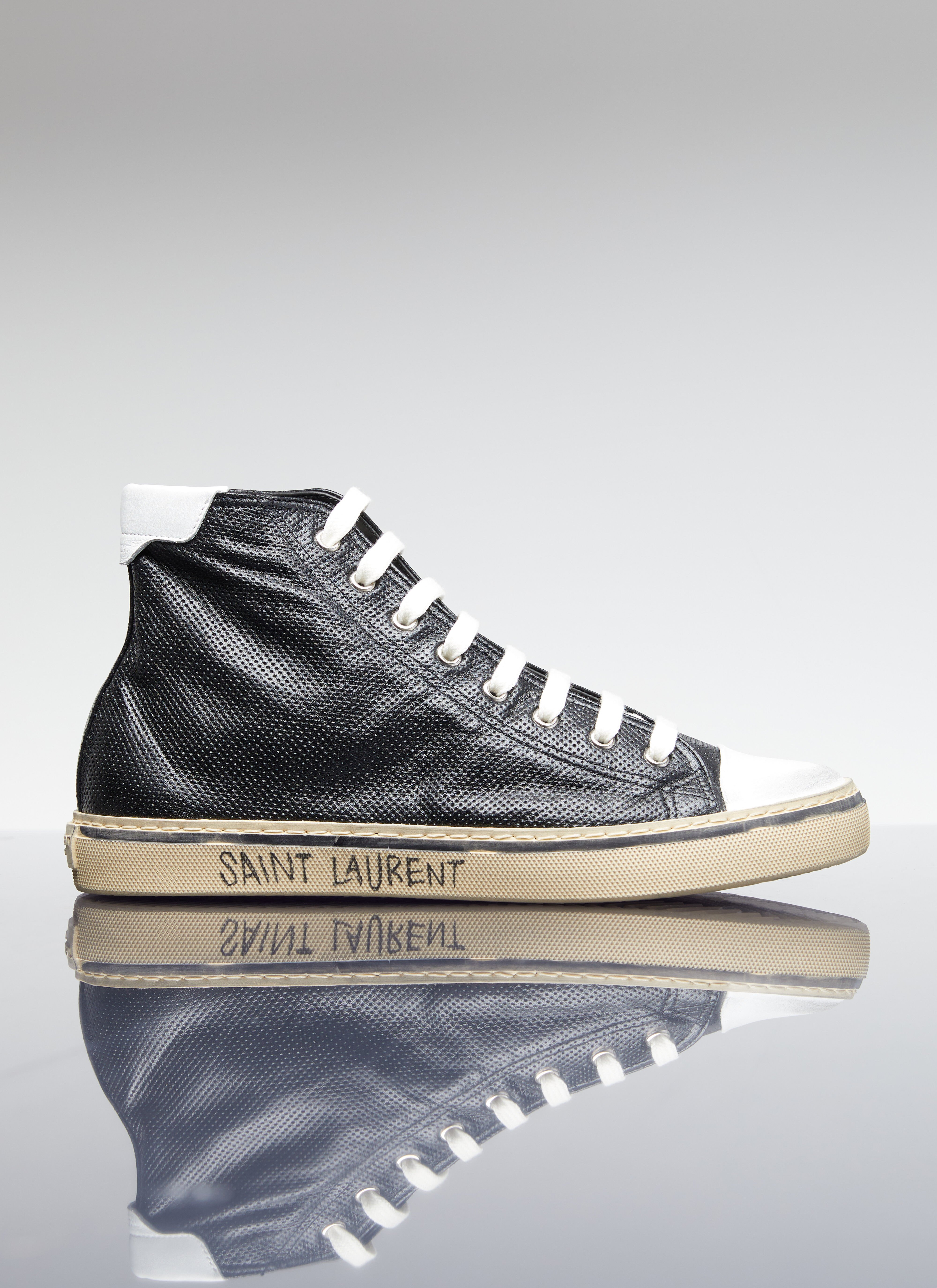 Saint Laurent Malibu High Top Sneakers Black sla0156007