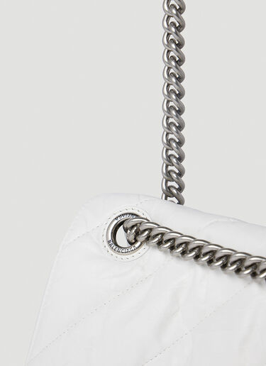 Crush Quilted Shoulder Bag Balenciaga Crush Quilted Shoulder Bag White bal0252094