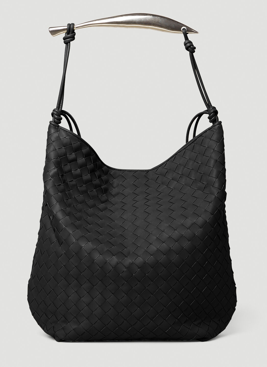 Bottega Veneta Virgule Hobo Shoulder Bag In Black