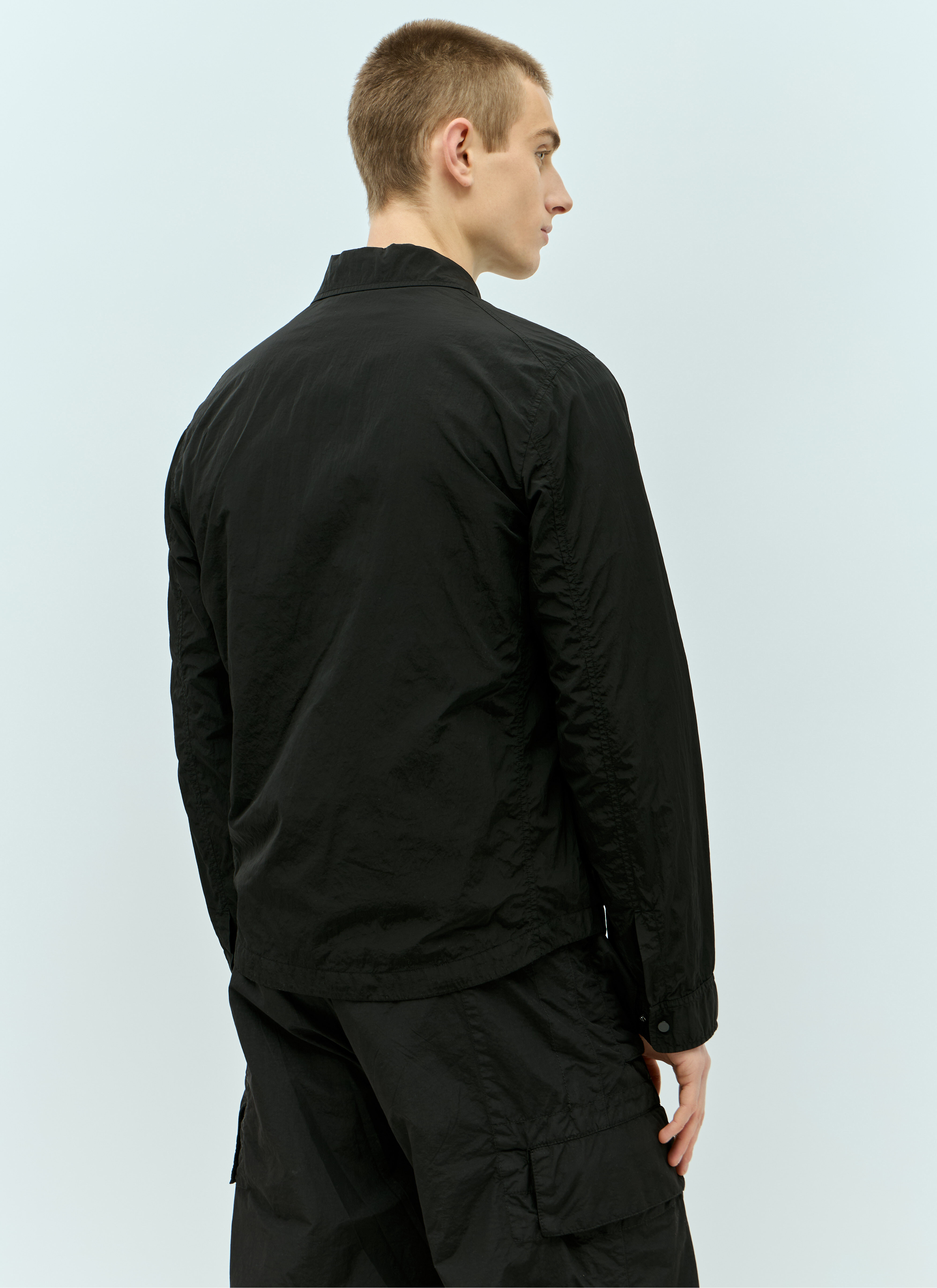 C.P. Company Men's' Chrome-R Pocket Overshirt in Black | LN-CC®