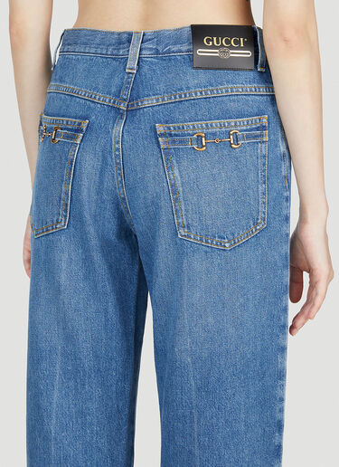 Gucci 80s Fit 马衔扣牛仔裤 蓝色 guc0253029