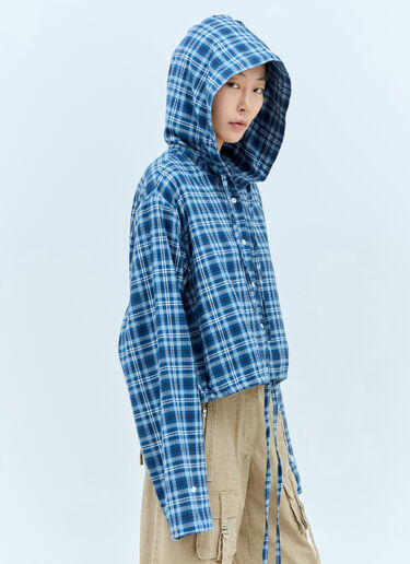 Acne Studios Check Hooded Skirt Blue acn0257015