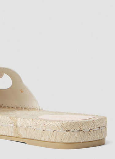 Gucci Interlocking G Flat Slides Cream guc0251162