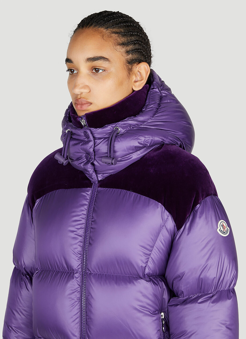 Moncler Meandre Down Jacket in Purple fur Damen LN CC