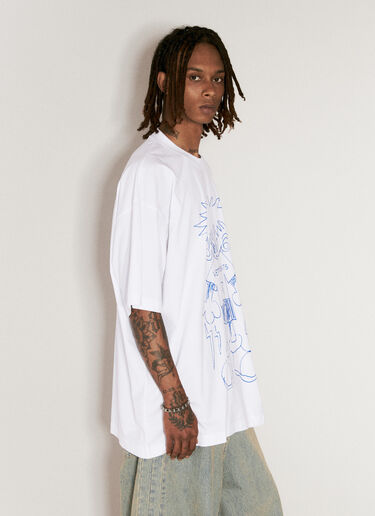 VETEMENTS Scribbled Teen T-Shirt White vet0156001