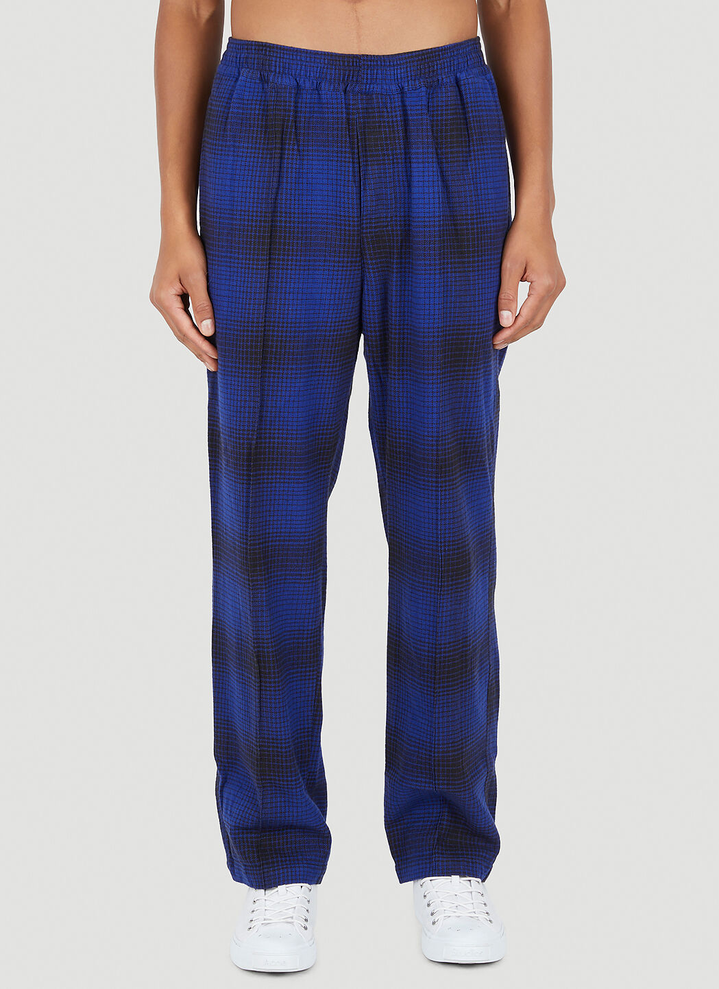 Women's blue hotsell plaid pants