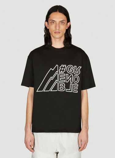 Moncler Grenoble Logo Print Short Sleeve T-Shirt Black mog0153016