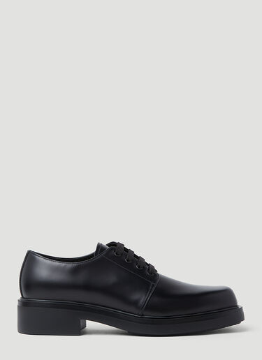 Prada Brushed Leather Derby shoes Black pra0153014