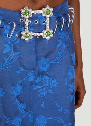 Chopova Lowena Carabiner Floral Skirt Blue cho0251003