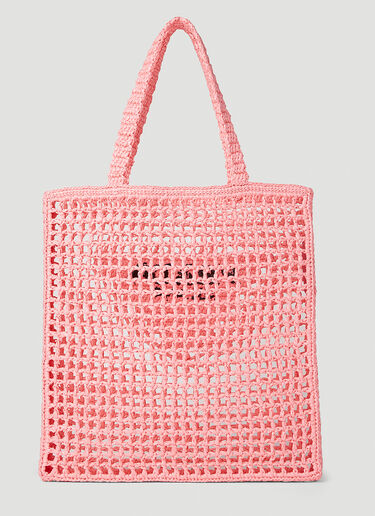 Prada Raffia Logo Tote Bag Pink pra0252018