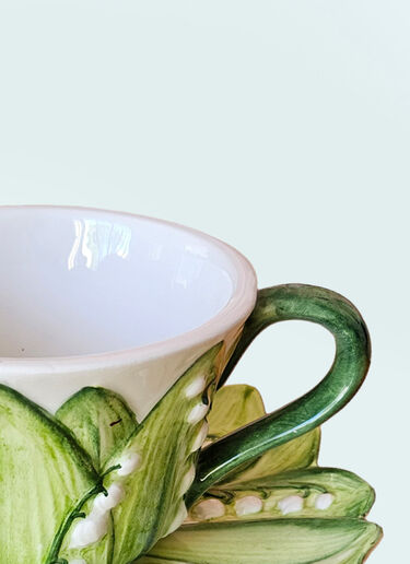Les-Ottomans Lily Of The Valley Teacup And Saucer Set Multicolour wps0691385