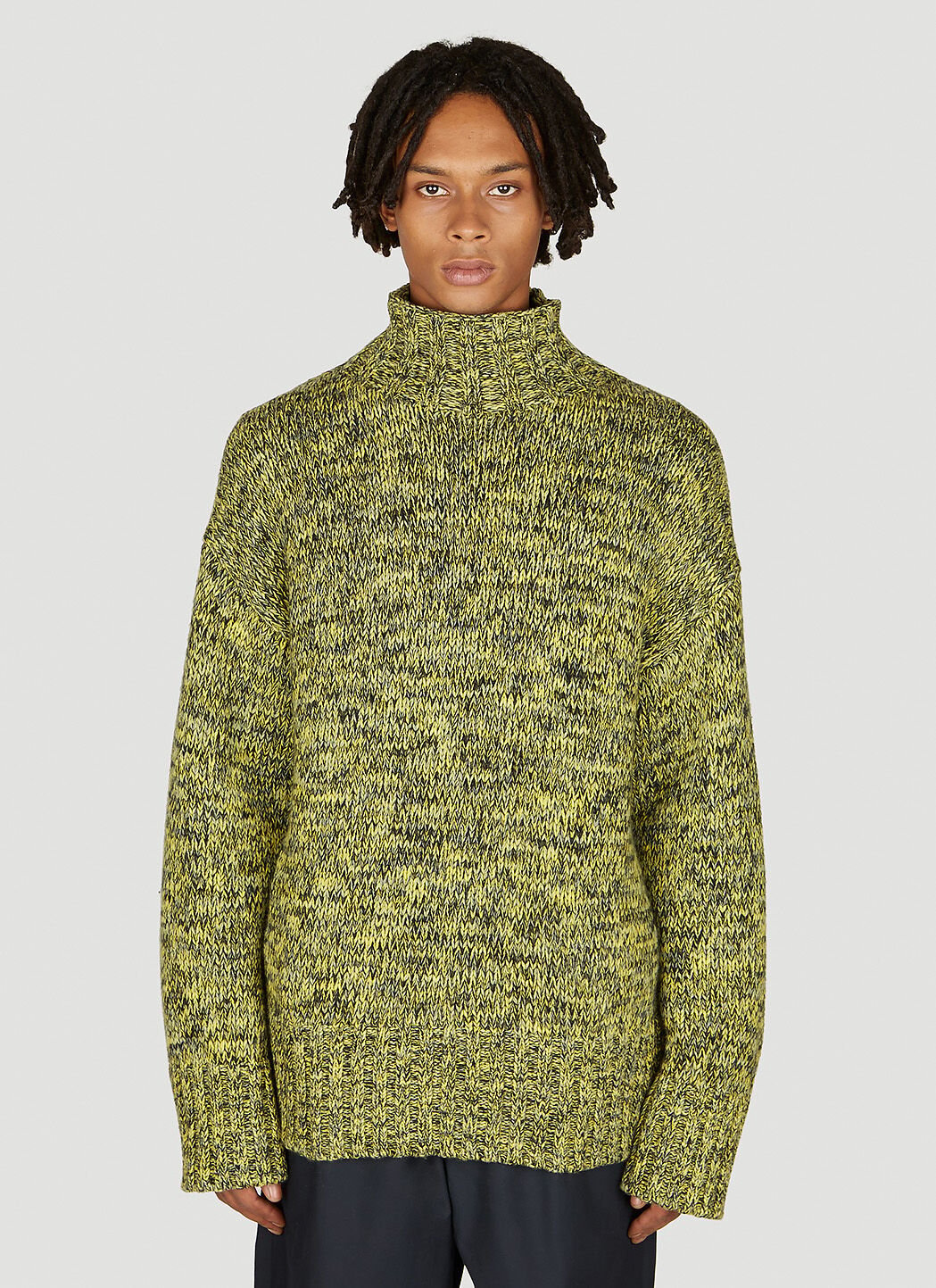 Brain Dead Marled Wool Knit Sweater Green bra0355001