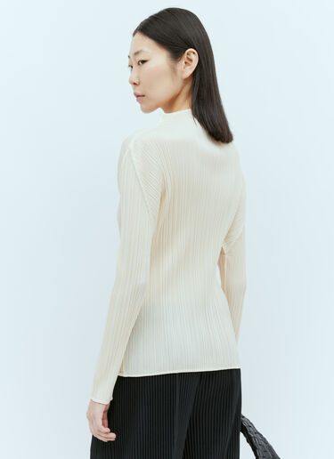 Pleats Please Issey Miyake 褶裥长袖上衣 米色 plp0255015