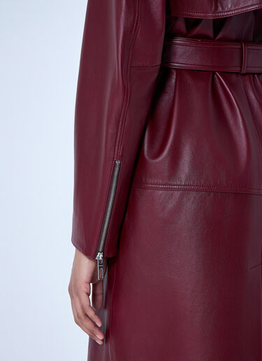 Long Leather Coat Sportmax Long Leather Coat Bordeaux spx0264051