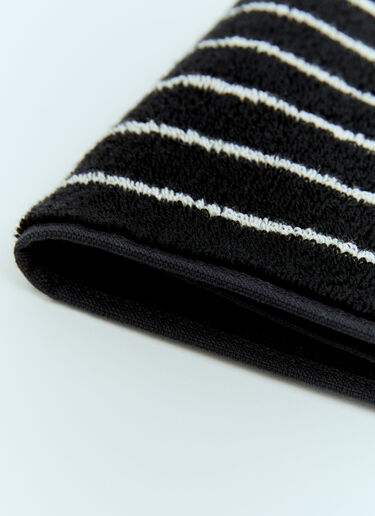 Tekla Striped Terrycloth Hand Towel Black tek0355017