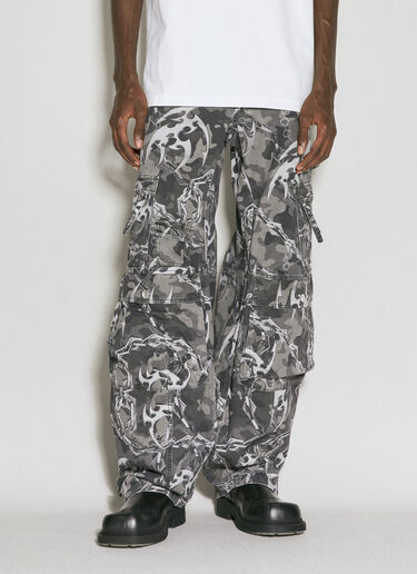 Han Kjøbenhavn Camo Printed Cargo Pants Grey han0154001