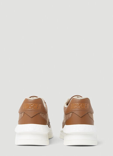 Versace Logo Lace Up Sneakers Beige ver0153023