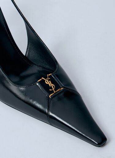 Saint Laurent Babylone Heeled Mules Black sla0260029