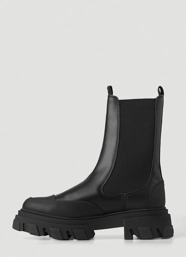 GANNI Leather Chelsea Boots Black gan0246038