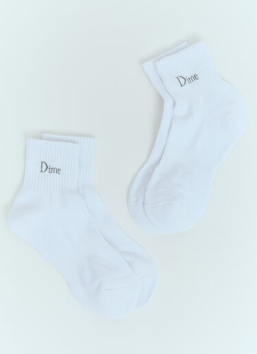 Dime Set of Two Pairs Of Classic Socks White dmt0154032