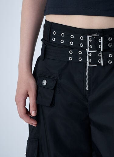 GANNI Duchesse Cargo Pants Black gan0260013