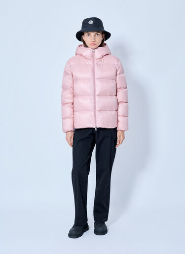 LN-CC® - Moncler: Feligule Hooded Short Down Jacket - Pink Moncler Feligule Hooded Short Down Jacket Pink mon0266006