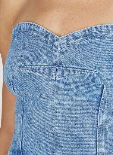 Isabel Marant Étoile Solizinia Denim Bustier Top Blue ibe0251006