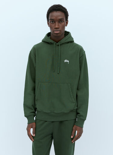 Stüssy Logo Embroidery Hooded Sweatshirt Green sts0151012