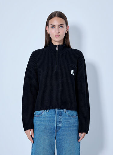LN-CC® - Carhartt WIP: Detroit Half Zip Sweater - Black Carhartt WIP Detroit Half Zip Sweater Black wip0265015