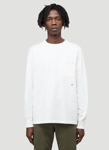 Helmut Lang Strap Long-Sleeved T-Shirt White hlm0143007