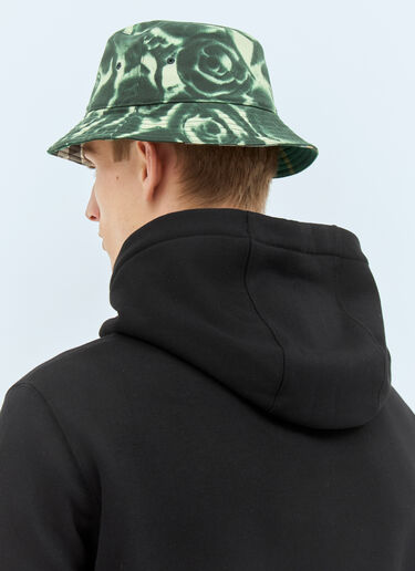 Burberry Rose Print Wax Bucket Hat Green bur0155090
