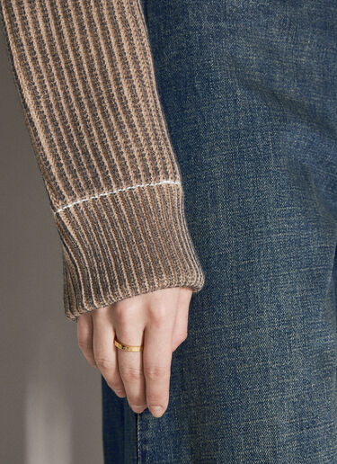 MM6 Maison Margiela 数字简约签名戒指 金色 mmm0255023
