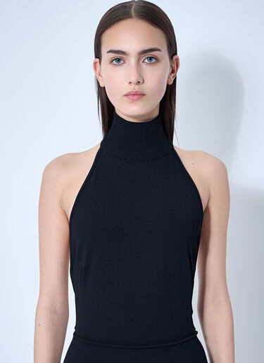 Max Mara Knit Halterneck Top Black max0260038