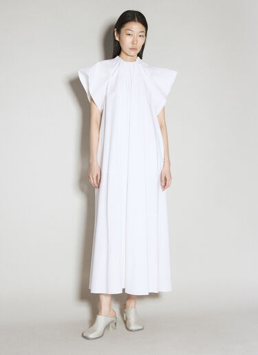 MM6 Maison Margiela Cotton Poplin Maxi Dress White mmm0255003