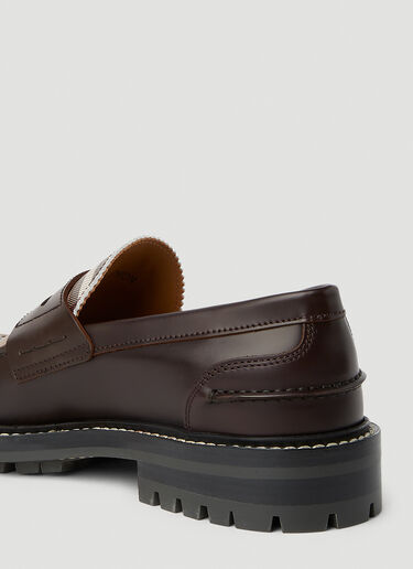 Burberry Check Panel Loafers Brown bur0151055