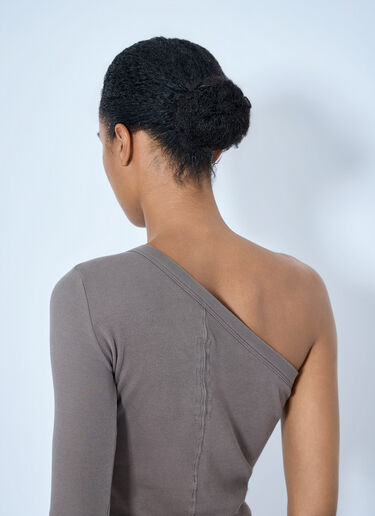 Rick Owens Asymmetric Long-Sleeve Top Grey ric0265029