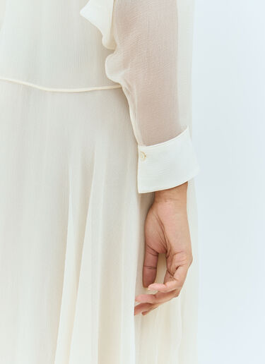 Chloé Silk Shirt Dress Off white chl0257041
