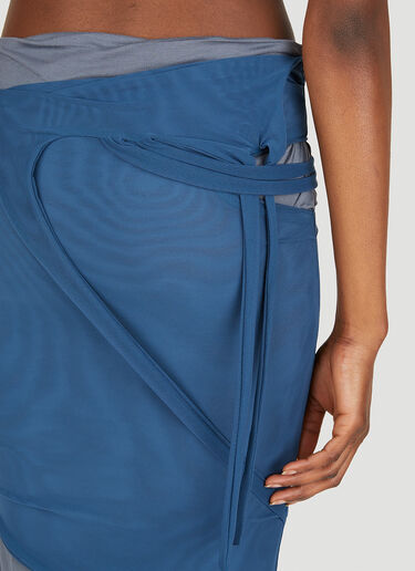 Mainline:RUS/Fr.CA/DE Panelled Mid Length Skirt Blue mai0249002