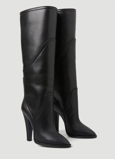 Saint Laurent Koller Knee High Boots Black sla0245139