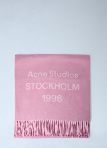 Acne Studios Wool Fringe Scarf Pink acn0163015