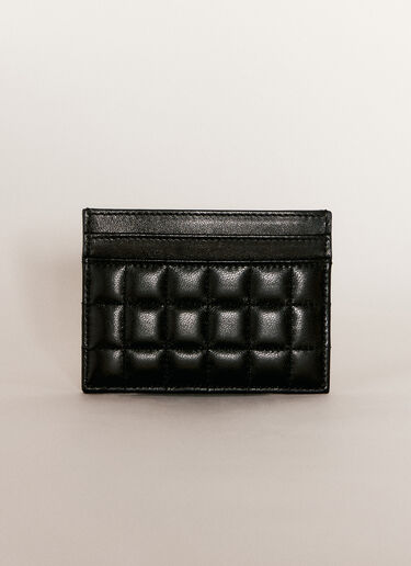 Saint Laurent Cassandre Matelassé Carré Cardholder Black sla0255117